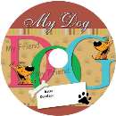 Etiqueta PET cd/dvd offset my dog  - R$ 0,19