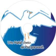 Etiqueta fosca natal de paz no cd