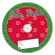 Label boas festas cd/dvd offset