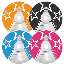 Kit c/ 4 cores DVD-R Silk Estrela