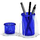 Porta canetas azul duocolor dello - R$ 4,30