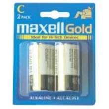Pilha c alcalina maxell c/2 gold