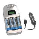 Rec pilhas 2800mah usb-carro - R$ 80,90