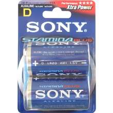 Pilha alcalina grande d 1.5 volt sony blister c/2