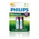 Pilha recarregavel philips aa  - R$ 25,55