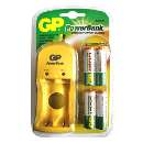 Carregador + 4 pilhas de aa 1800mah - R$ 28,52