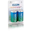 Pilha alcalina D grande elgin - R$ 7,52