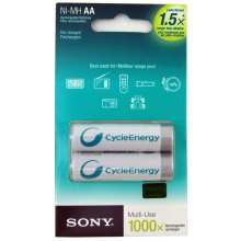 Pilha recarregável sony aa dura 1,5x mais que alcalinas - 1000mah - nh-aa-b2rn