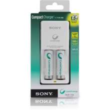 Recarregador SONY bivolt compacto multi uso c/ 2 pilhas AA  1000x