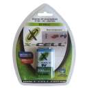 Bateria recarregável 9v x-cell - R$ 15,72