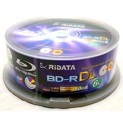 Blu Ray BD-R DL 50Gb Ridata 6X Printable