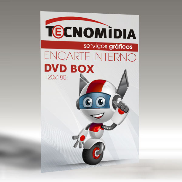 Encarte impresso para DVD Box interno 4cores capa dvd 12x18cm