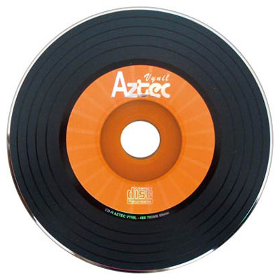 Cd-r aztec vinil laranja 700mb 80min 48x